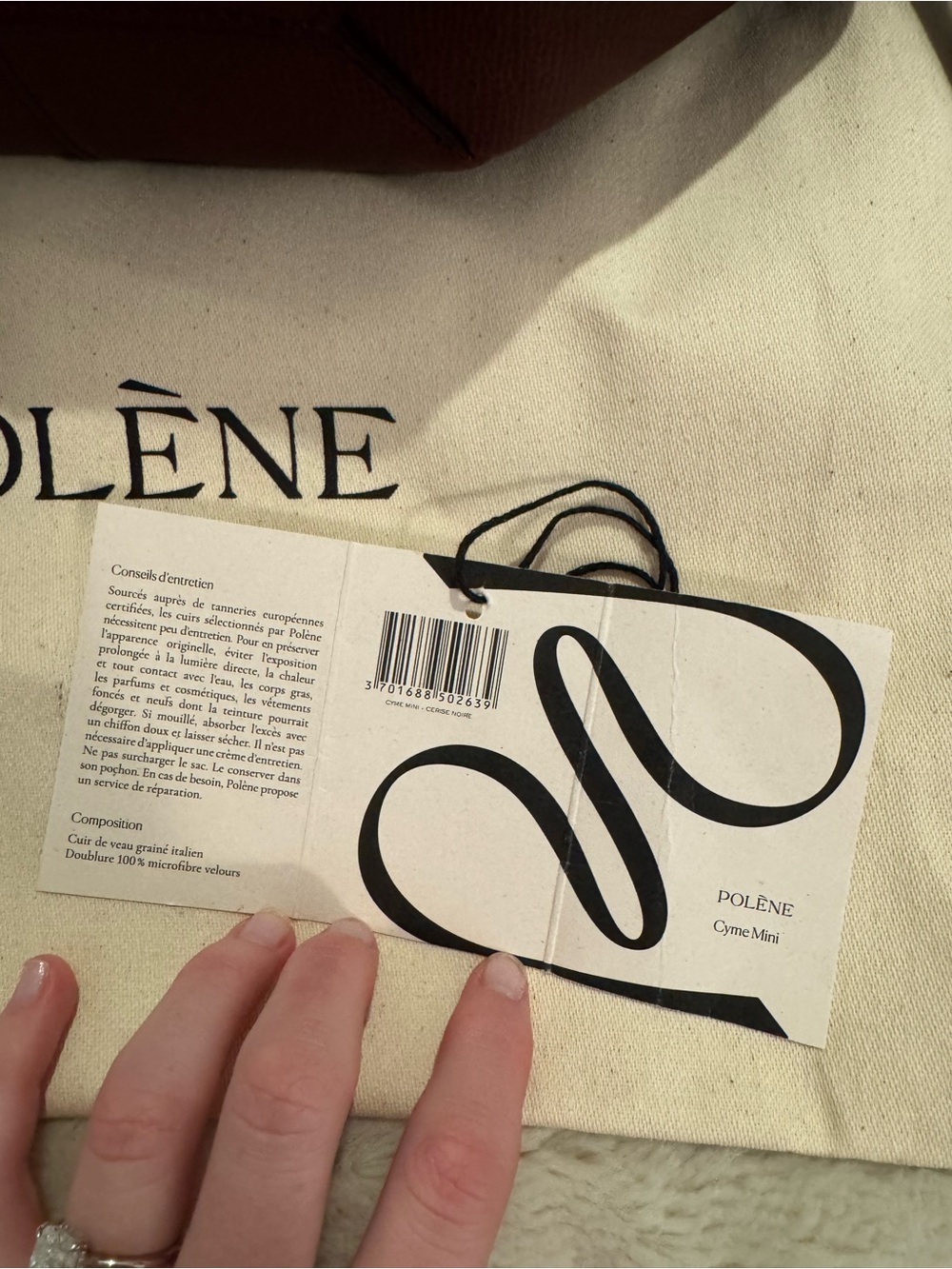 Polene Cyme Mini Black Cherry - Picture 7 of 8